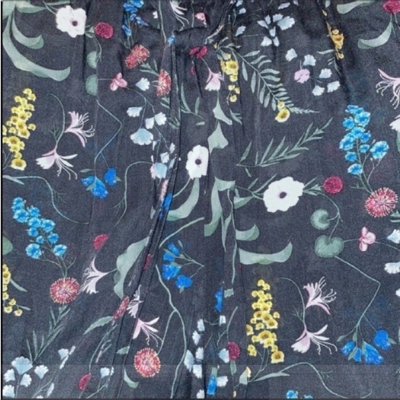 Anna Glover x H&M Floral Palazzo Pants Green Size 4 Career business Pants - Picture 7 of 11